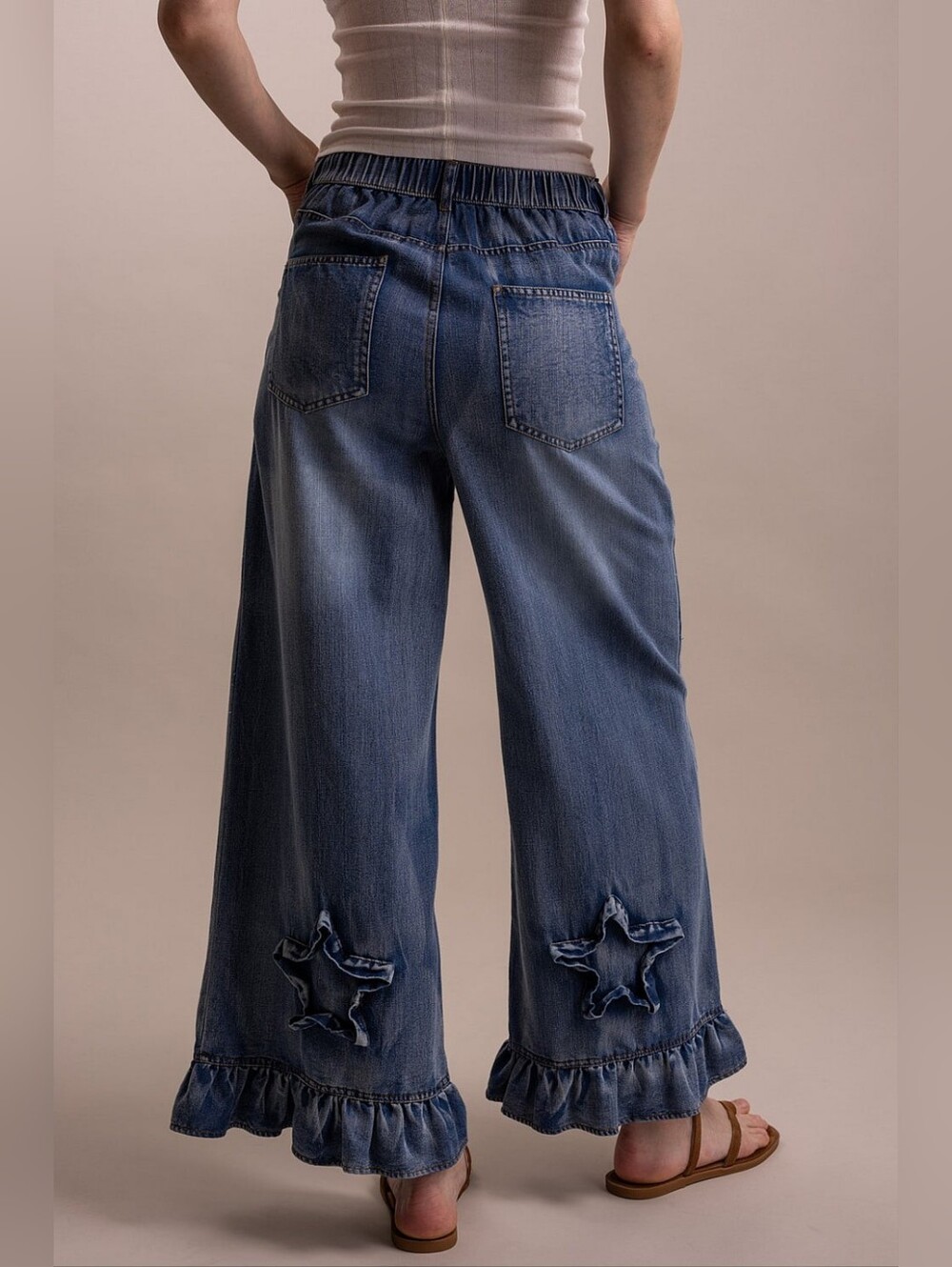 NWT Blue Velvet Large Twinkle & Twirl Star Appliqué Blue Jeans - Picture 4 of 9